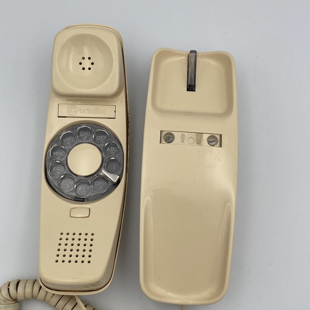 Vintage Western Electric rimline Rotary‎ Phone Beige White Land Line Desk 220 - Picture 6 of 15